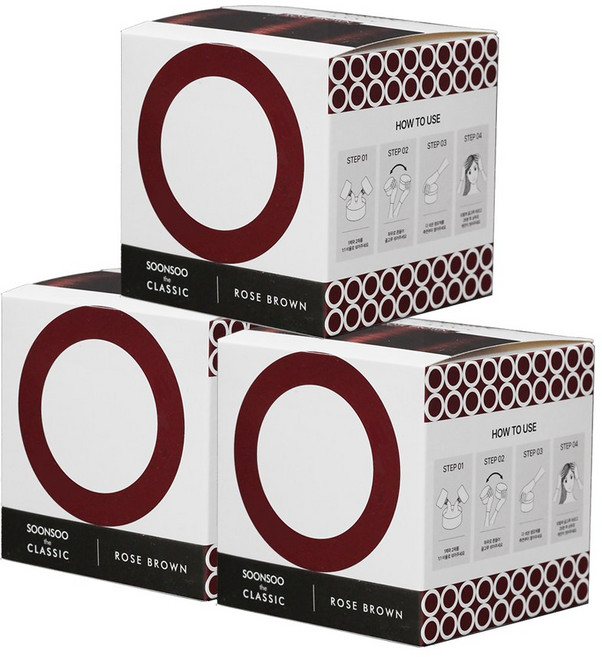 순수 더 클래식 염색약 염색제 140ml 새치염색 멋내기염색, 3개, 로즈브라운