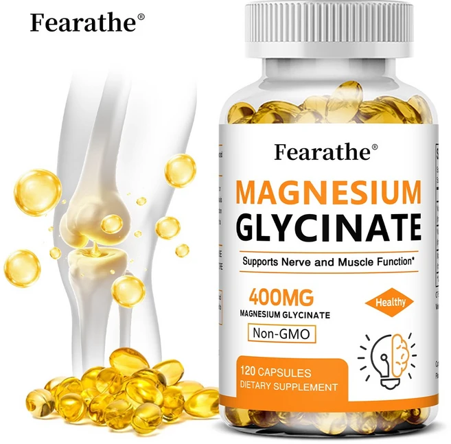 마그네슘 글리신 400mg 미네랄 보충제로 남녀 모두에게 적합하며 자연적인 수면지원과 근육회복 높은 흡수율, 2개, 60회분 - 쿠팡