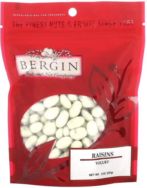 Bergin Fruit and Nut Company Yogurt Covered Raisins 8 oz (227 g), Bergin Fruit and Nut Company, - 쿠팡