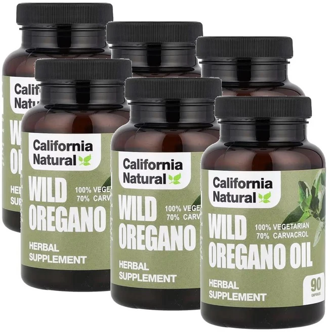 캘리포니아네츄럴 야생 오레가노 오일 베지캡슐 90정, 6개 - 쿠팡