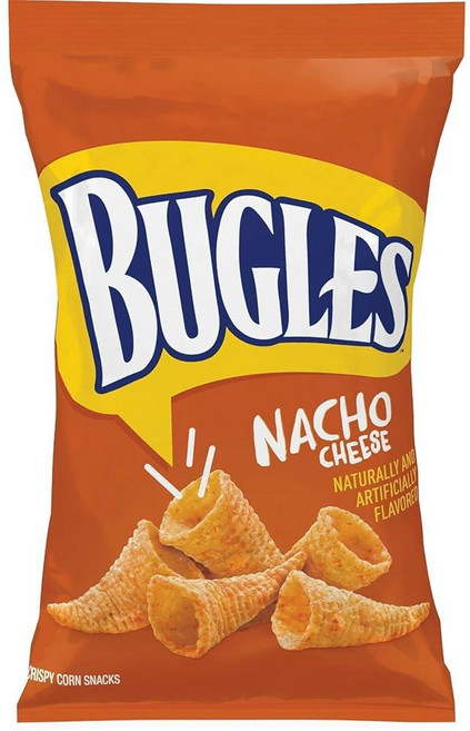 버글스 크리스피 콘 스낵 나초 치즈 스낵백 24.8g0.8온스 팩 Bugles, Bugles 크리스피 콘 스낵 나초 치즈 백 24.8g