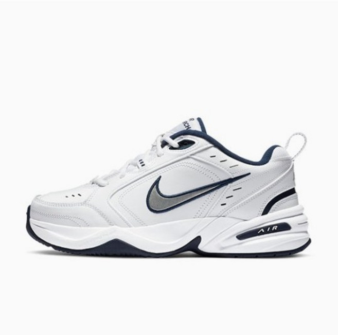 나이키 운동화 남성 에어 모나크4 발편한 키높이 가죽 런닝화 Peratodo(패션 신발끈 포함)