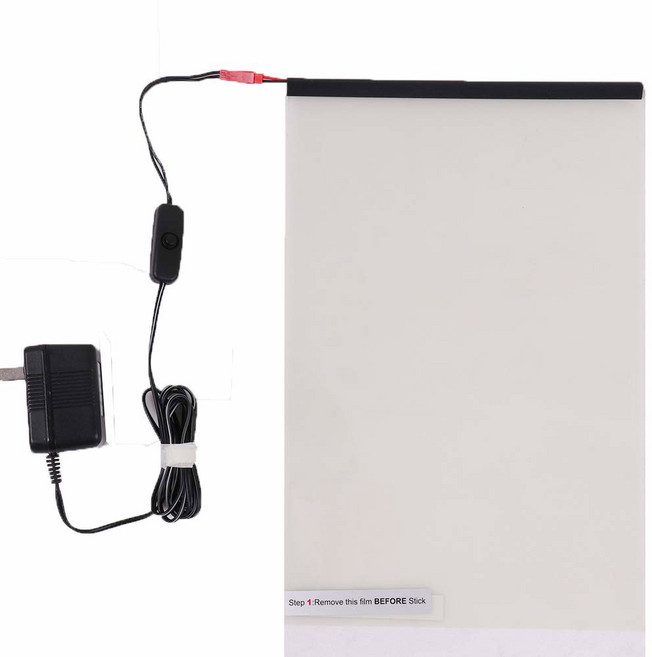 SUNICE 전환 가능한 전기 흰색 검정색 회색 불투명 PDLC 스마트 필름 후면 투사 스크린용 창문 테스트 샘플, White, 15cmX15cm