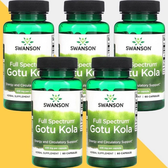 스완슨 풀스펙트럼 고투콜라 435mg 캡슐 60정, 5개 - 쿠팡