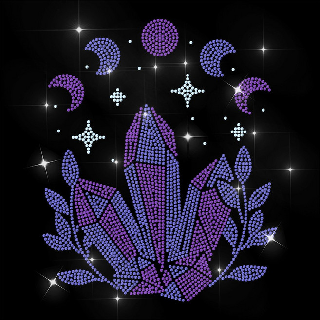 1개 유리 핫픽스 라인스톤 다리미 부착형 아플리케 의상 액세서리 (옷 가방 바지용) 크리스탈 297x210mm, 혼합색