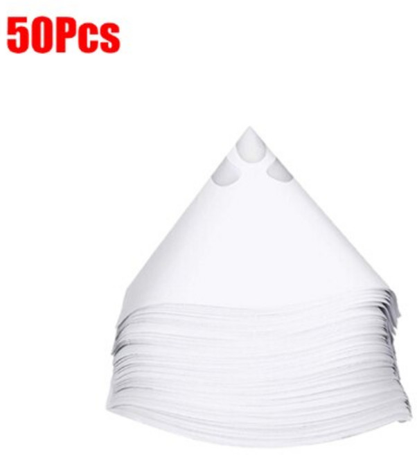 50pcs 자동 자동차 나일론 원추형 종이 페인트 필터 종이 정화 스트레인 깔때기 일회용 나일론 190 미크론 종이 깔때기 도구, D-50개 판매