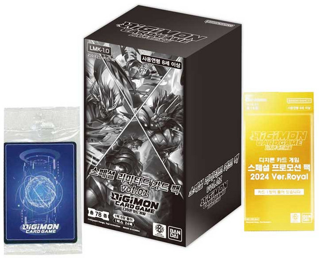 디지몬 스페셜리미티드카드팩Vol.01 (LMK-1.0)로얄프로모 메모리얼프로모1팩씩 추가증정, 1개, 1