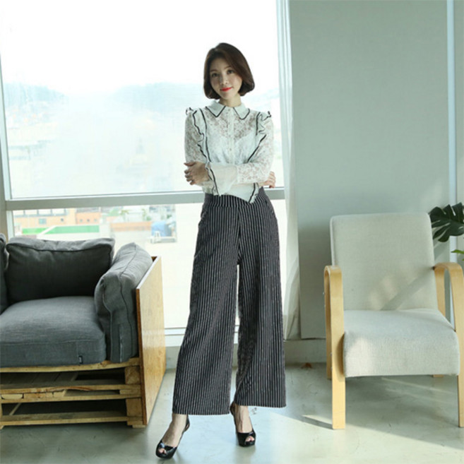여성바지 편하다난리남 가을 정장바지 밴딩바지 와이드슬랙스