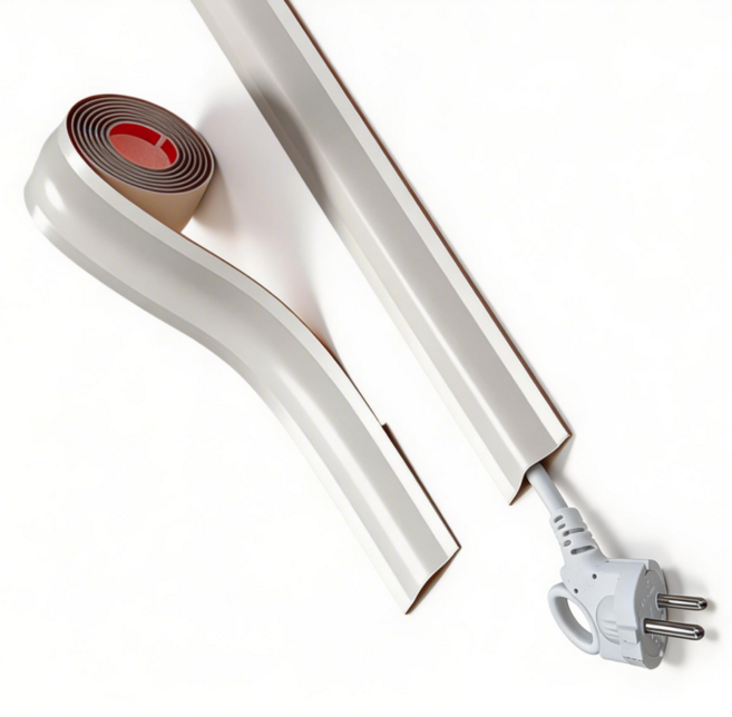 잇템박스 잘라쓰는 케이블 전선정리 테이프형 전선몰딩 38mm, 화이트, 1개