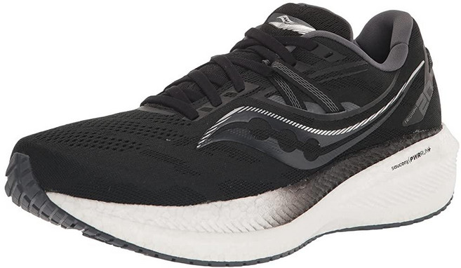 Saucony 써코니 남성용 트라이엄프 20 러닝화 블랙/화이트. 133484