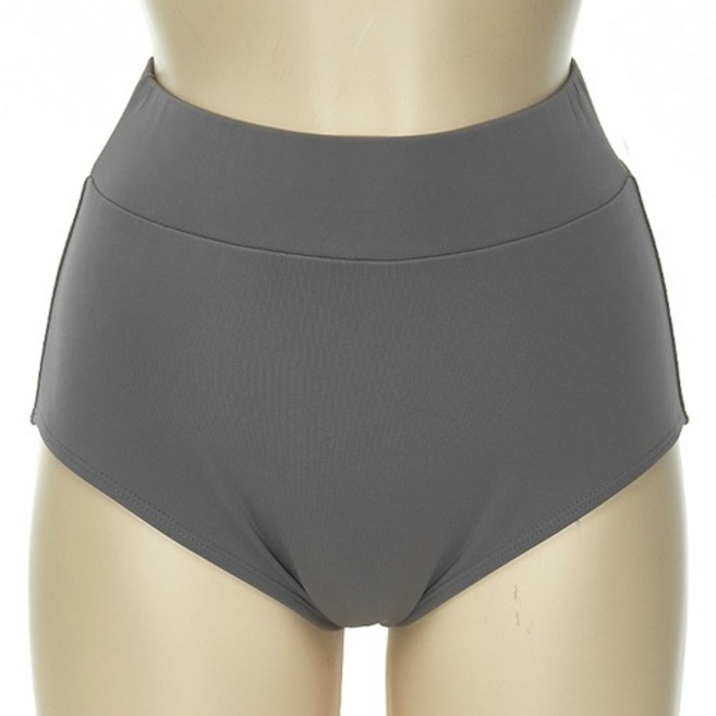 심플 하이웨스트 수영복 팬티 단품 SW18909F, 그레이, M[55~66]