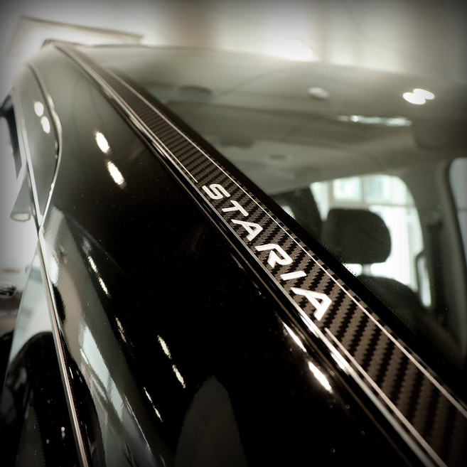 [비브랜드] 알루미늄 유리사이드 엠블럼 가니쉬 튜닝 몰딩용품 스타리아 호환가능, 기타