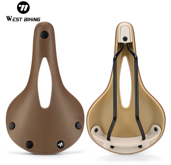 WEST BIKING 빈티지 자전거 안장, 1개, Brown