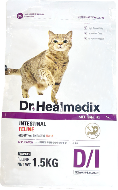 닥터힐메딕스 인테스티널 필라인 D/I 1.5kg 고양이 처방사료, 1개, 소화기능/췌장/위개선