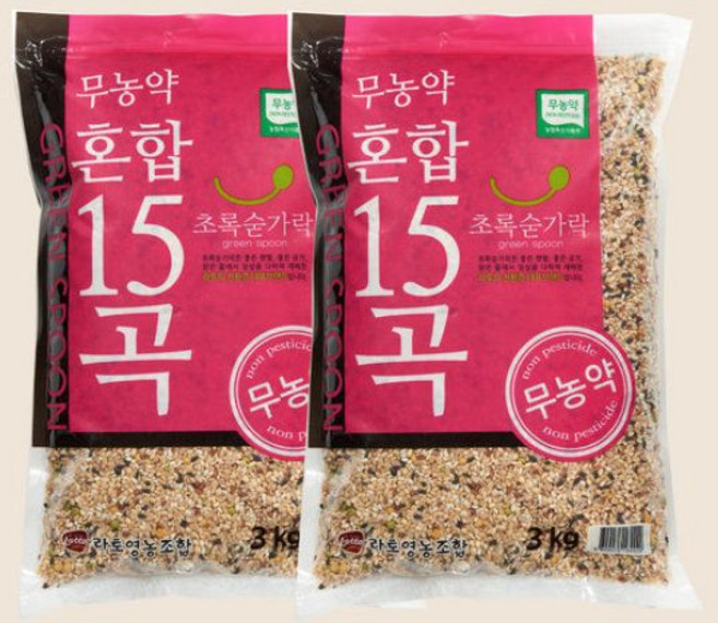 초록숟가락 무농약 혼합곡 3kgX2ea 2024년산, 6kg, 1세트