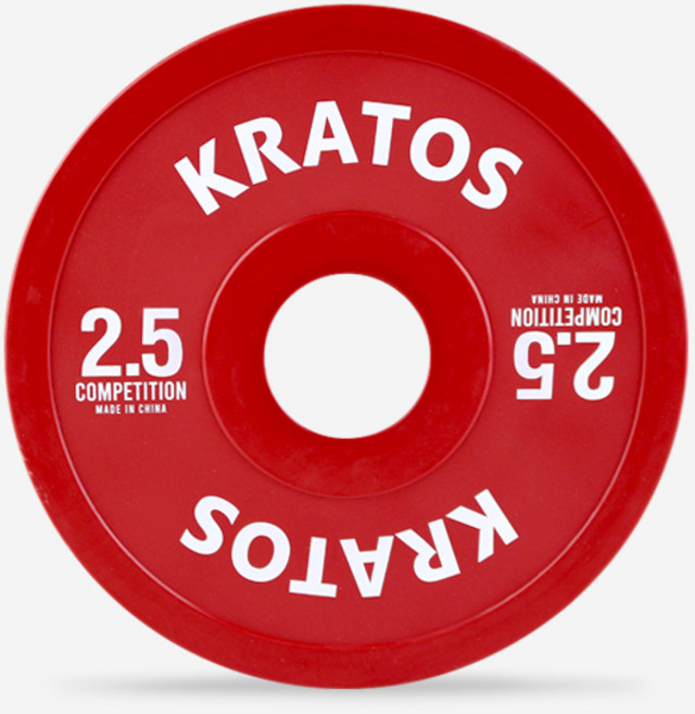 크라토스 고무 저중량 원판 2.5KG (2개1세트), 1세트, 레드