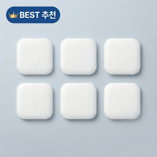 헬퍼샵 도어쿠션 문콕 방지패드, 6개, 네모 화이트