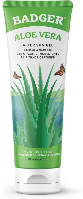 Badger 뱃저 알로에 베라 젤 포 선번 저자극 무향, 2개, 118ml - 쿠팡