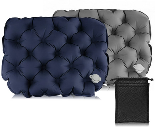 아임던 초경량 에어 방석 비행기 등산 휴대용, 네이비