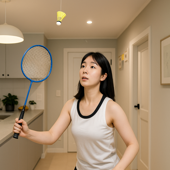 온니피스원 홈트 실내 천장부착 흡착버튼 배드민턴 세트 3종 셔틀콕 리턴콕, 1세트, 3개입, 단일색