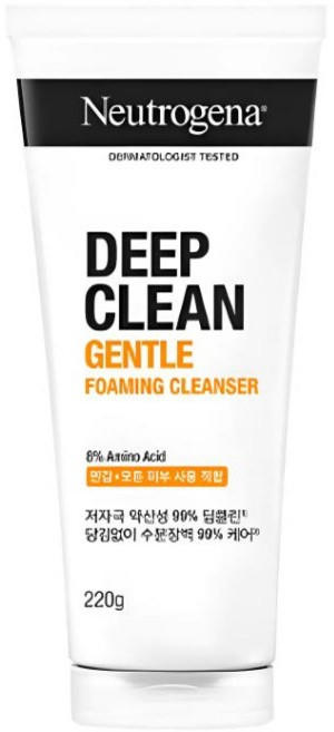 뉴트로지나 딥클린 젠틀 포밍 클렌저 220g 대용량, 1개