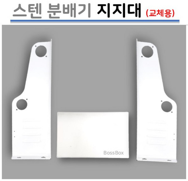 [교체용] 스텐 온수분배기 지지대 / 커버 (좌 우 앞판), 1세트