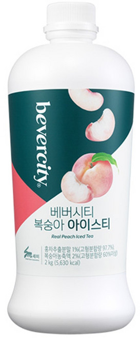 세미 베버시티 복숭아 아이스티 시럽, 2kg, 1개