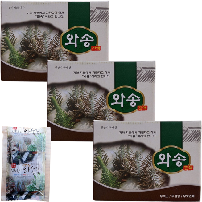 웰빙 신토불이 생 와송 진액 즙 100ml 60포 3박스 100% 국내산 즙 액기스 추출액 체력 활력 기력 프리미엄 당귀 작약 영지버섯 효능 추천 명절 감사 인사 선물 건강식품