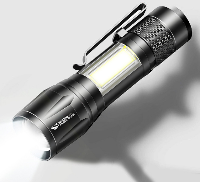 Eclairex 초경량 미니 손전등 충전식 줌라이트 초장기 항속 초강력 후레쉬, 1개