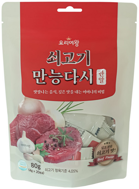 요리여왕 쇠고기 만능다시 한알, 1개, 80g