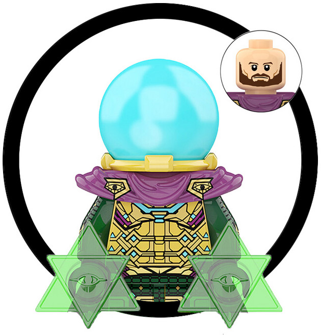 스파이더맨(노웨이홈) 마블 어벤져스 슈퍼히어로 호환블럭 브릭미니피규어 캐릭터 5종 VER.B 취미/수집/장식/컬렉션용 커스텀 블록피겨, SPDR-203. 미스터리오, 1개