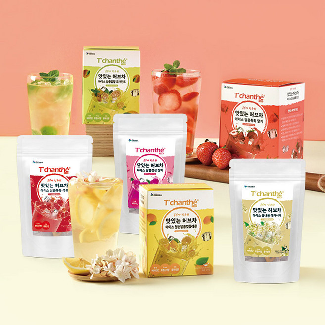 티샹떼 맛있는 허브차 20티백 3종 아이스티, 유자민트, 1개, 20개입