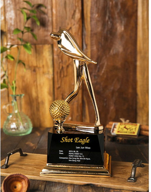 스포츠트로피 골프트로피 이글패 싱글패 홀인원패, SP-091(골드/블랙)