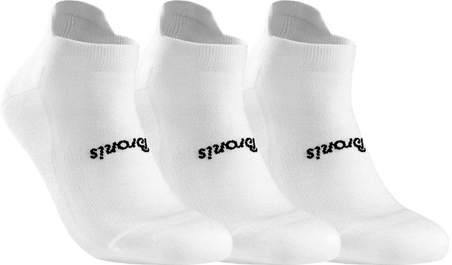 브로니스 무봉제 스포츠 러닝 스니커즈 양말 3족 세트 5종 택1, 01 심플화이트 3팩, 1개