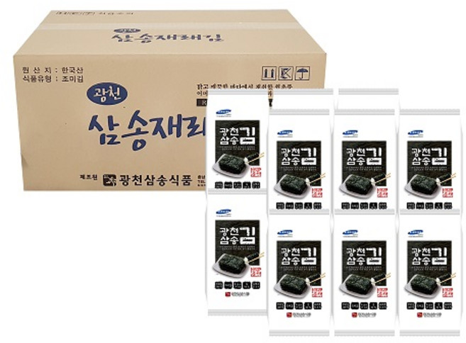 광천김 삼송맛김 도시락김, 50개, 4g