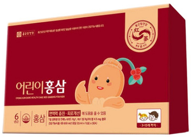 종근당건강 6년근 어린이 홍삼 1세트 (30포)