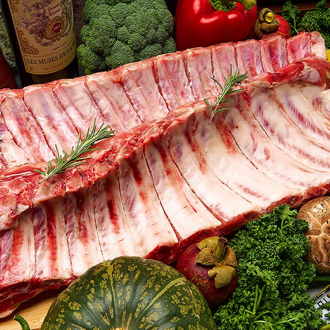 한돈 등갈비 깔끔 손질 돼지 등갈비 쪽갈비 양념 구이 포크 립 캠핑용 소분 포장, 1개, 1kg