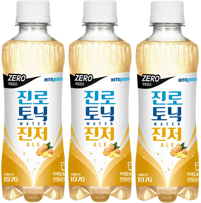 진로믹서 토닉워터 진저에일 제로 300ml, 12개