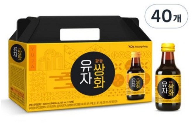 광동 유자쌍화 150ml x 40병 쌍화탕, 1세트