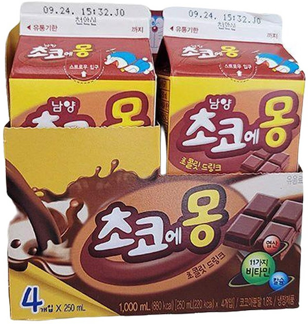 남양_초코에몽_250mlx4 x 3개, 12개, 250ml