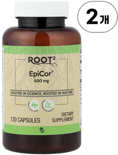 비타코스트 루트2 에피코 500 mg Vitacost Root2 EpiCor® 500 mg 120정, 2개 - 쿠팡