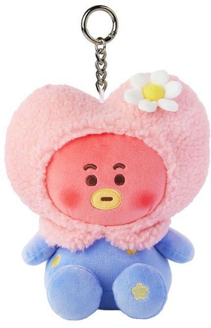 BT21 櫻花系列毛絨玩偶掛飾, 1個, 愛心櫻花掛件