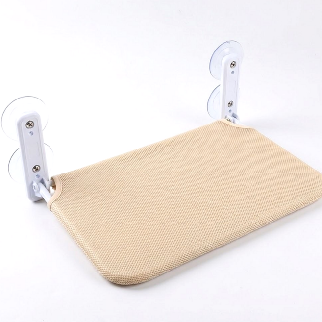 슈프렌펫 고양이 창문형 해먹 강력흡착 접이식 윈도우 침대 메쉬 캣타워 캣윈도우 캣침대, 베이지, 1개