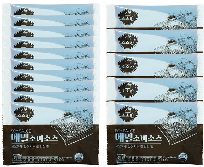 소소락 메밀소바소스 15봉, 40g, 15개