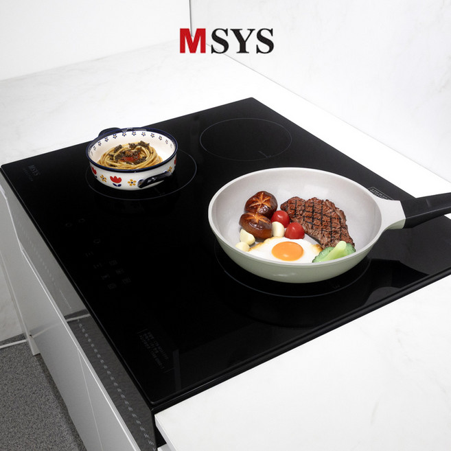 [전국설치] 한샘 MSYS 인덕션 3구 프리스탠딩 세트 높이 15cm CTB-MS513YD, 블랙