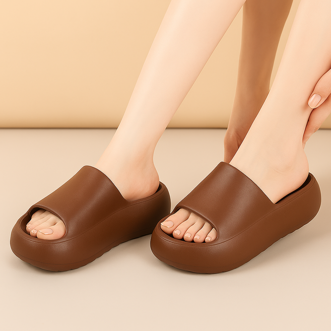 솜솜스퀘어 발편한 5cm 키높이 여성용 통굽 슬리퍼