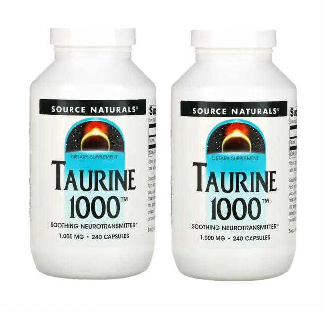 Source Naturals Taurine 소스 내추럴스 타우린 1000mg 240캡슐 2팩, 240정, 2개 - 쿠팡