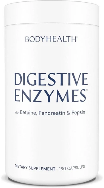 바디헬스 다이제스티브 엔자임 베타인 펩신 판크레아틴 캡슐 BodyHealth Digestive Enzymes, 효소 영양 소화 식 체함 바디헬스 풀 스펙트럼 (180, 1개, 180정 - 쿠팡