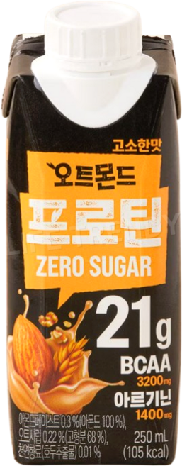 롯데칠성 오트몬드 프로틴 고소한맛, 250ml, 2개