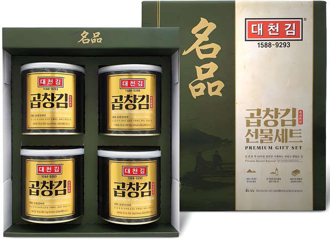 대천김 곱창 캔김 4p, 1세트